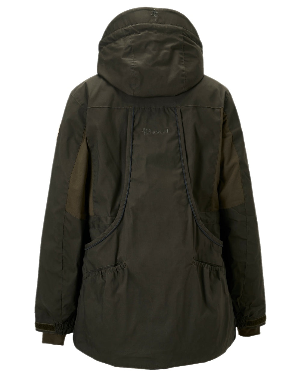 Moss Green Coloured Pinewood Womens Dog Sports Trainer Extreme Jacket on white background 