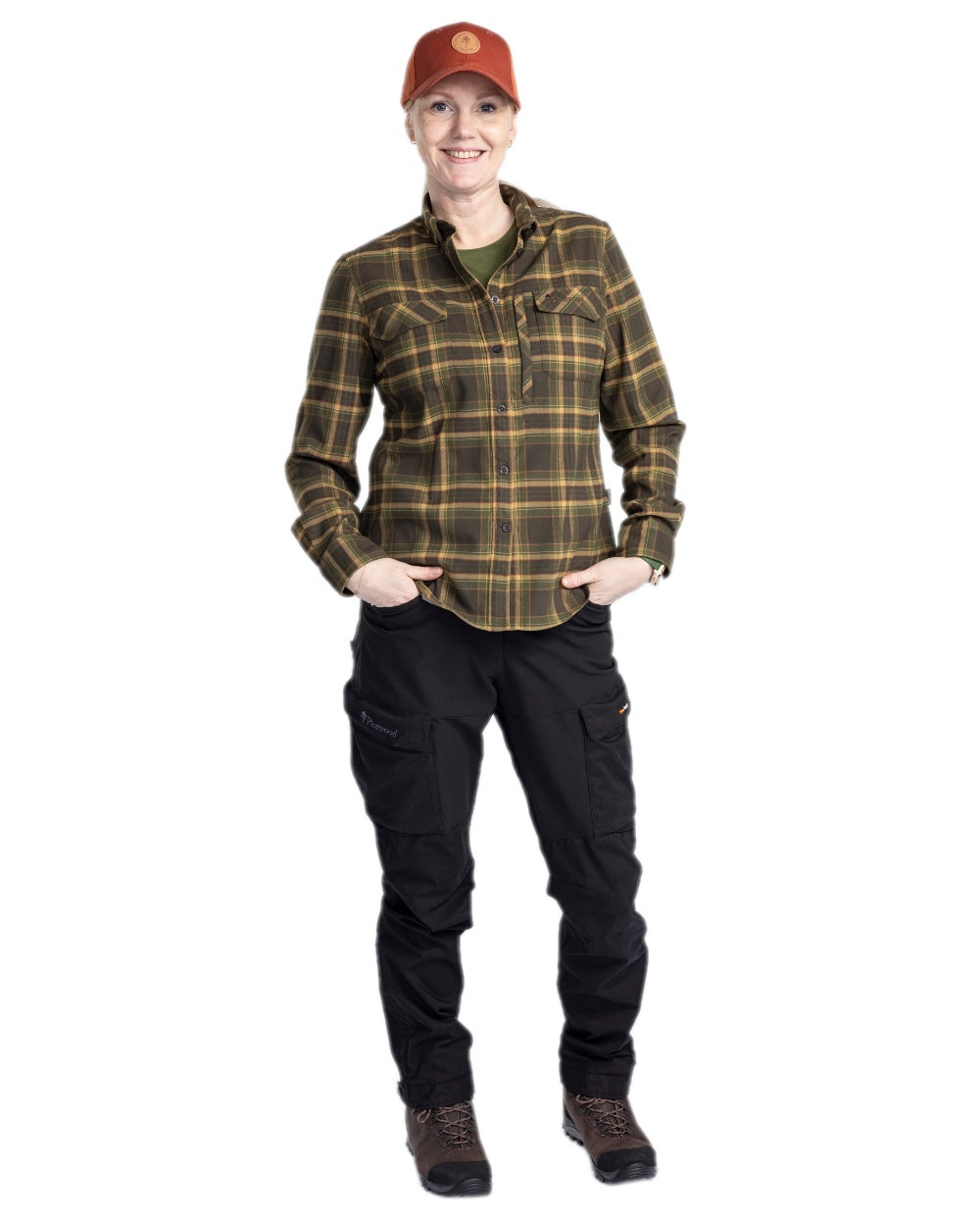 Black Coloured Pinewood Womens Dog Sports Trainer Extreme Trousers on white background 