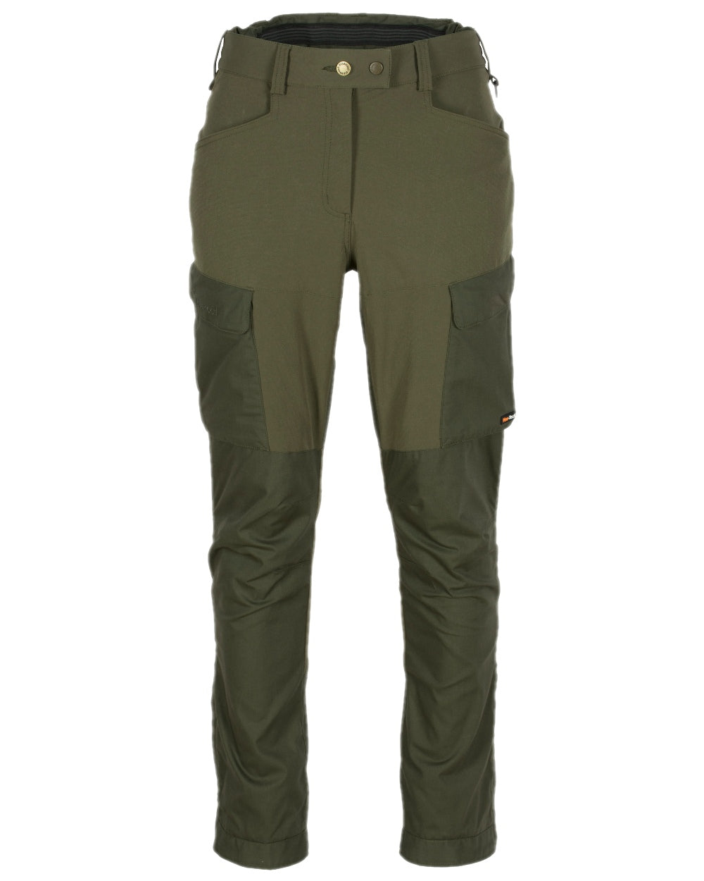 Moss Green Coloured Pinewood Womens Dog Sports Trainer Extreme Trousers on white background 