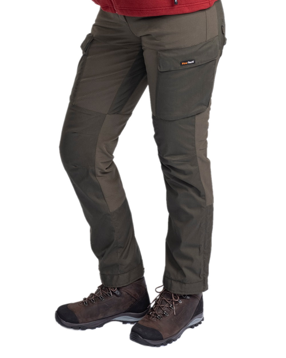 Moss Green Coloured Pinewood Womens Dog Sports Trainer Extreme Trousers on white background 
