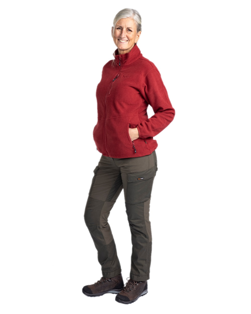 Moss Green Coloured Pinewood Womens Dog Sports Trainer Extreme Trousers on white background 