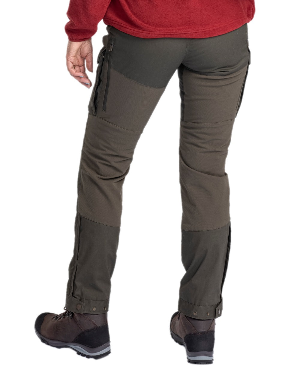 Moss Green Coloured Pinewood Womens Dog Sports Trainer Extreme Trousers on white background 