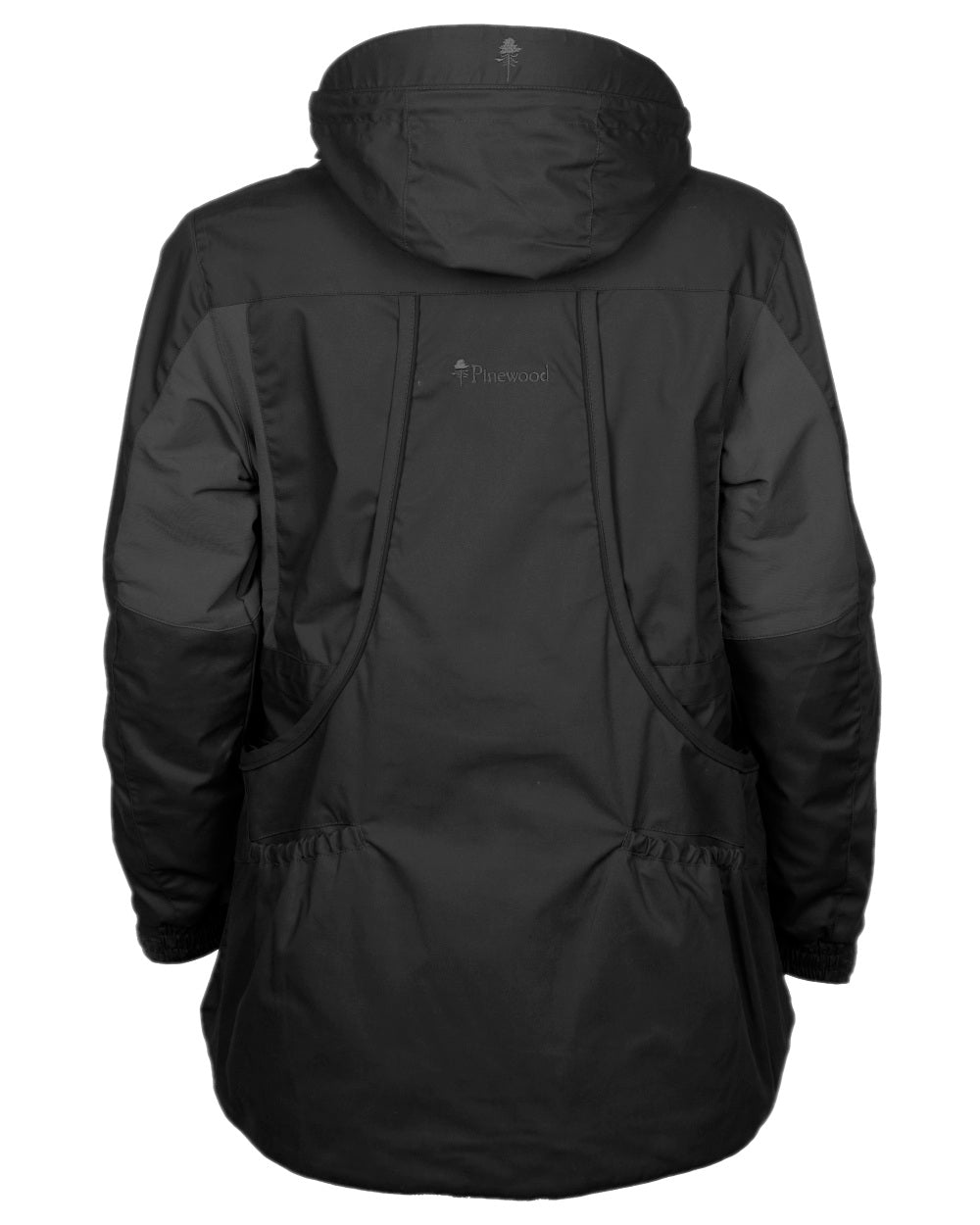 Black Coloured Pinewood Womens Dog Sports Trainer Jacket on white background 