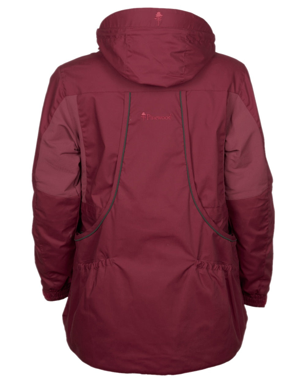 Dark Tomato Dark Red Coloured Pinewood Womens Dog Sports Trainer Jacket on white background 