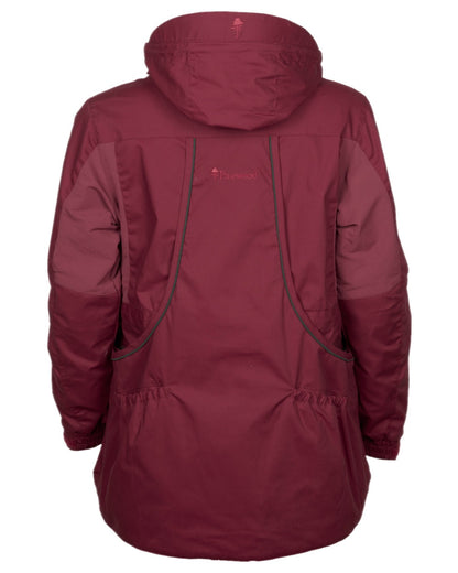 Dark Tomato Dark Red Coloured Pinewood Womens Dog Sports Trainer Jacket on white background 