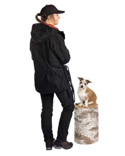 Black Coloured Pinewood Womens Dog Sports Trainer Trousers on white background 