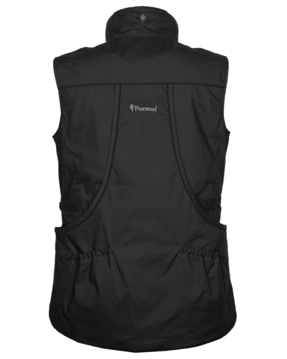 Black Coloured Pinewood Womens Dog Sports Trainer Vest on white background 