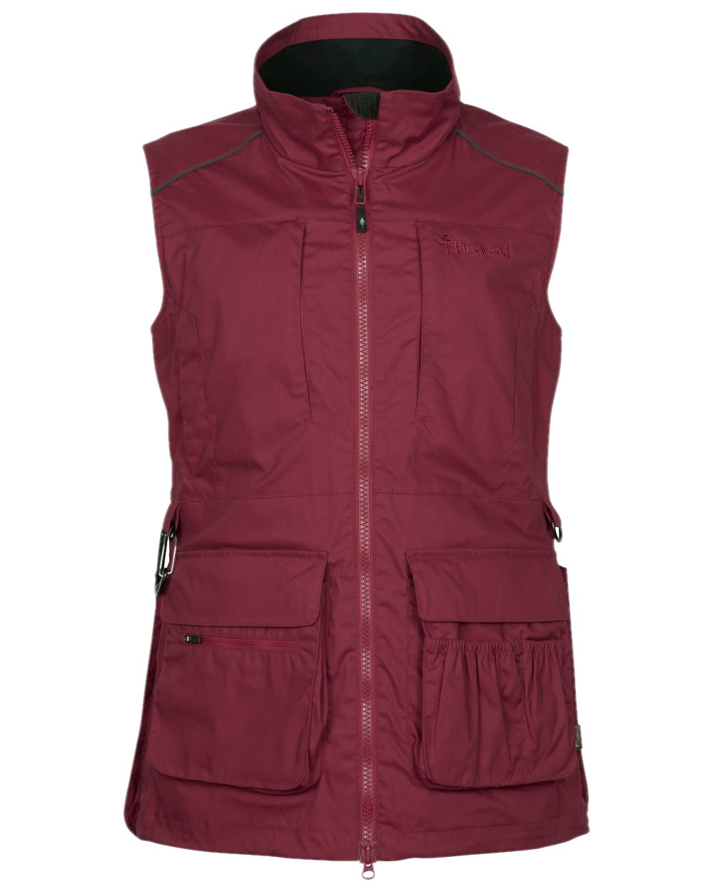 Dark Tomato Dark Red Coloured Pinewood Womens Dog Sports Trainer Vest on white background 