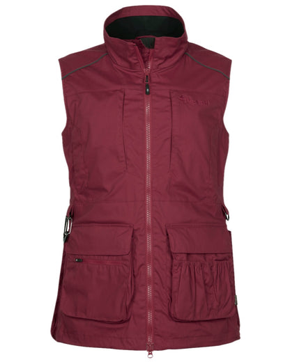Dark Tomato Dark Red Coloured Pinewood Womens Dog Sports Trainer Vest on white background 