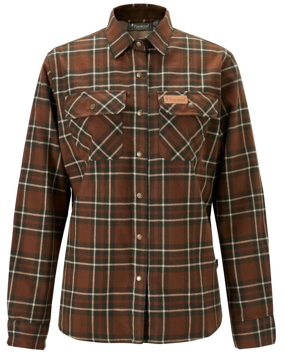 Nougat Beige coloured Pinewood Womens Douglas Shirt on white background 