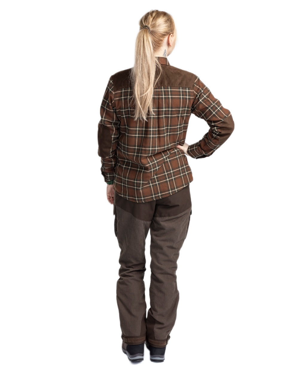 Nougat Beige coloured Pinewood Womens Douglas Shirt on white background 