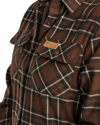 Nougat Beige coloured Pinewood Womens Douglas Shirt on white background 