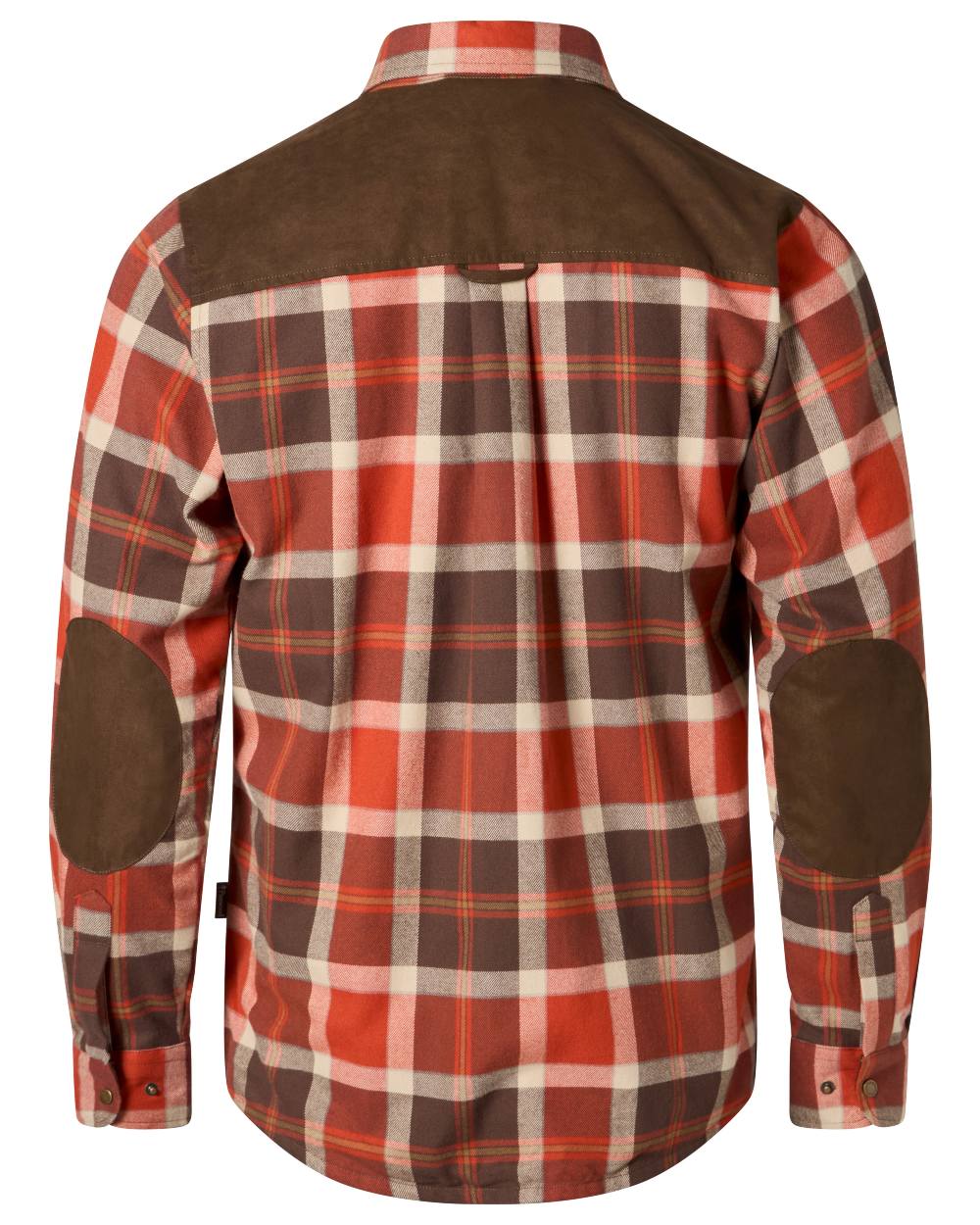 Orange Clay Dark Brown coloured Pinewood Womens Douglas Shirt on white background 