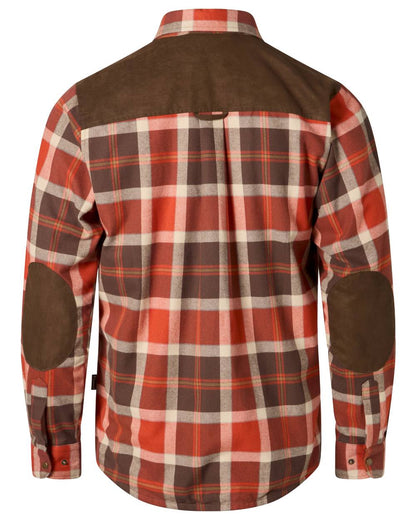 Orange Clay Dark Brown coloured Pinewood Womens Douglas Shirt on white background 