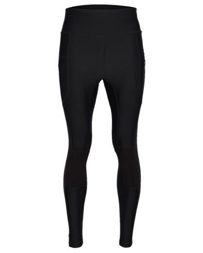 Black Coloured Pinewood Womens Finnveden Active Tights 2.0 on white background 