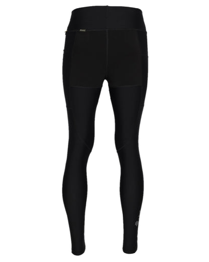Black Coloured Pinewood Womens Finnveden Active Tights 2.0 on white background 