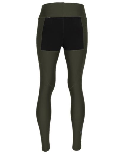 Moss Green Coloured Pinewood Womens Finnveden Active Tights 2.0 on white background 