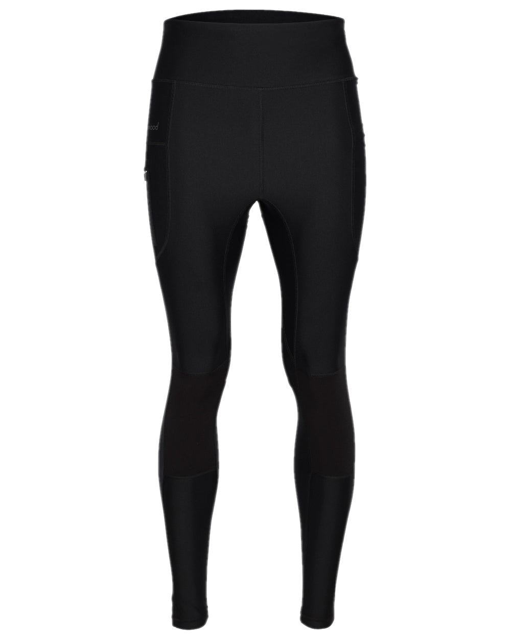 Black Coloured Pinewood Womens Finnveden Active Tights on white background 
