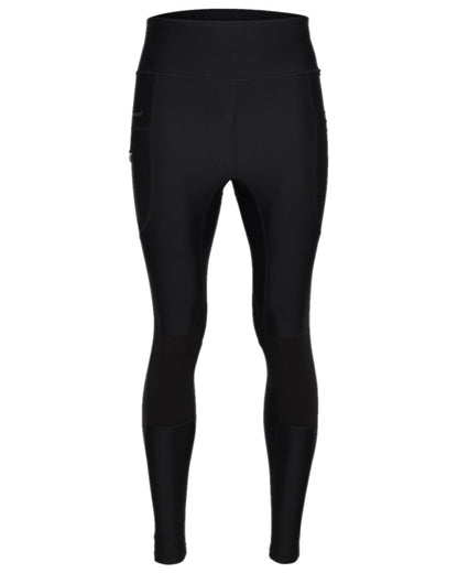 Black Coloured Pinewood Womens Finnveden Active Tights on white background 