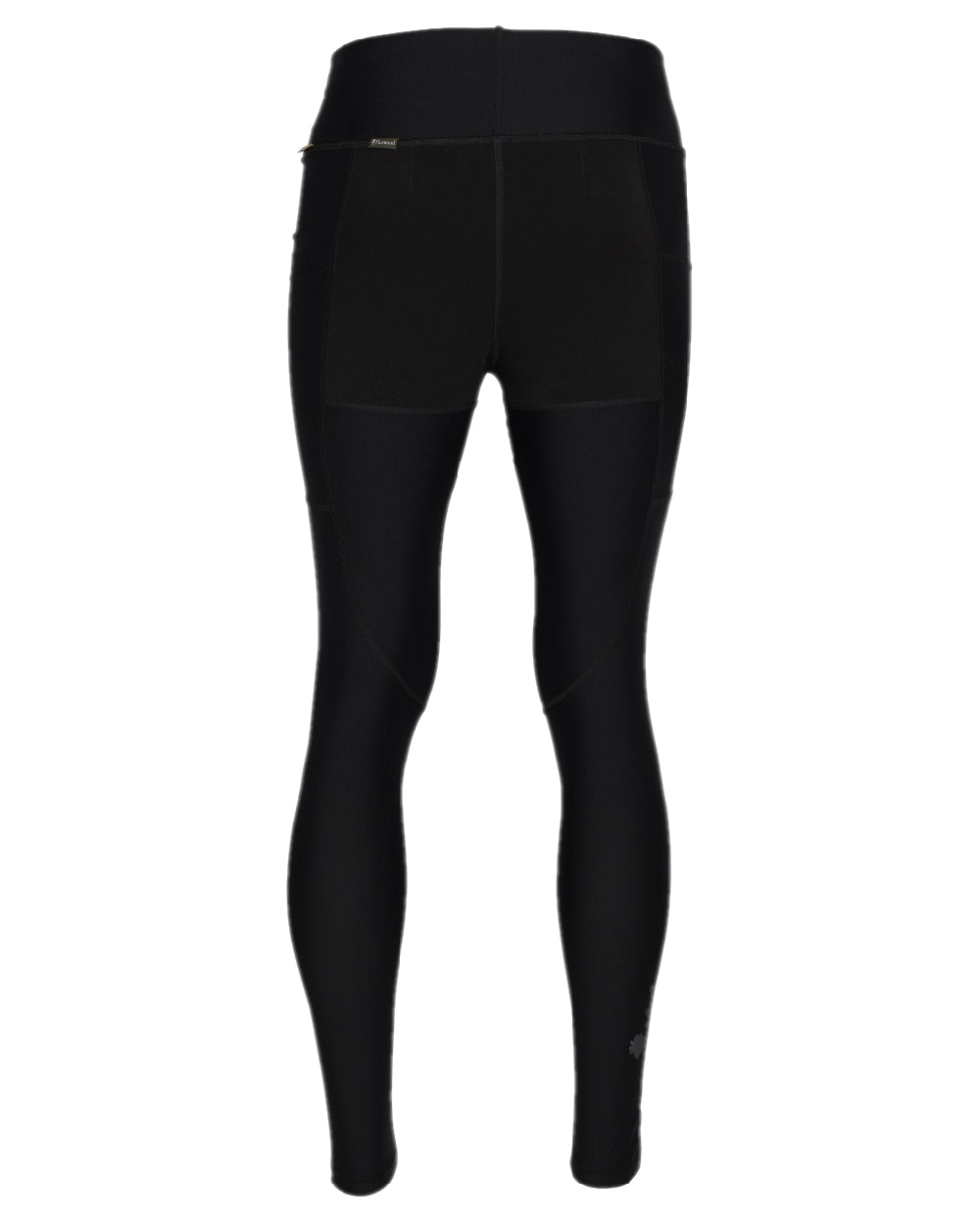 Black Coloured Pinewood Womens Finnveden Active Tights on white background 