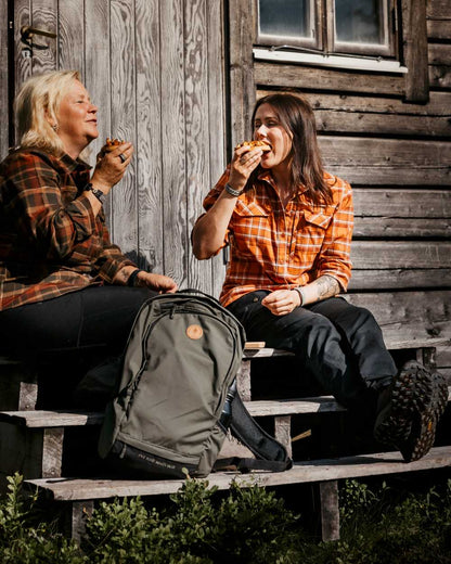 Black Coloured Pinewood Womens Finnveden Classic Trousers on outdoor background 