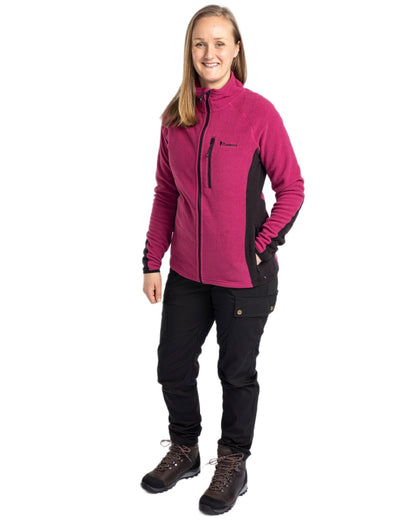 Black Coloured Pinewood Womens Finnveden Classic Trousers on white background 