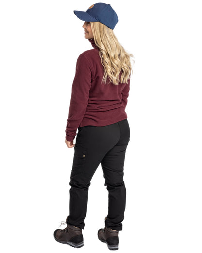 Black Coloured Pinewood Womens Finnveden Classic Trousers on white background 