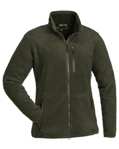 Green Coloured Pinewood Womens Finnveden Fleece Jacket on white background 