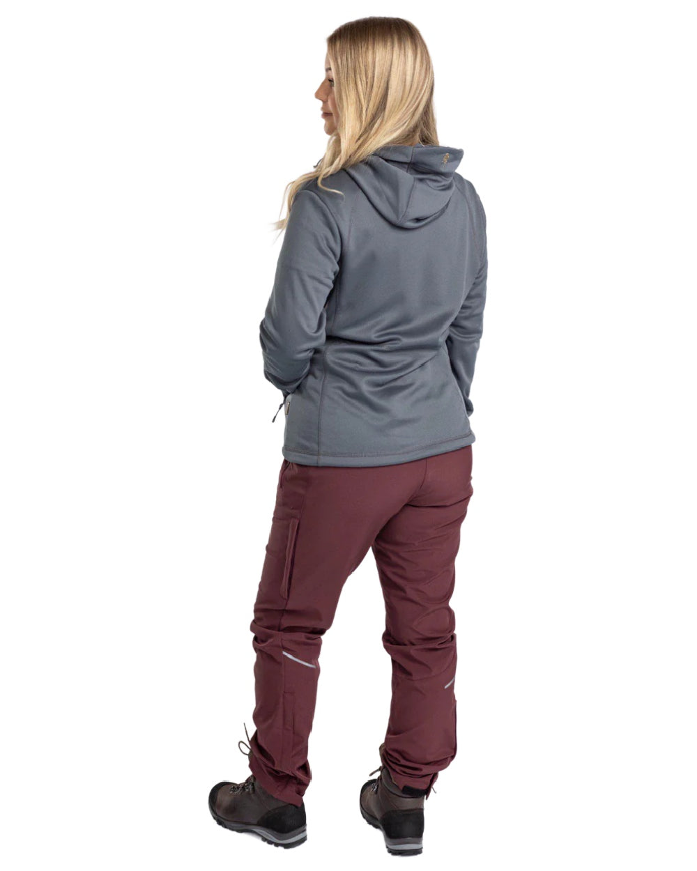 Dark Storm Blue coloured Pinewood Womens Finnveden Hoodie on white background 