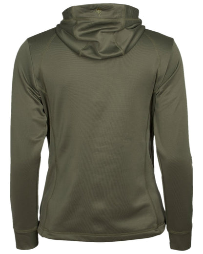 Olive Coloured Pinewood Womens Finnveden Hoodie on white background 