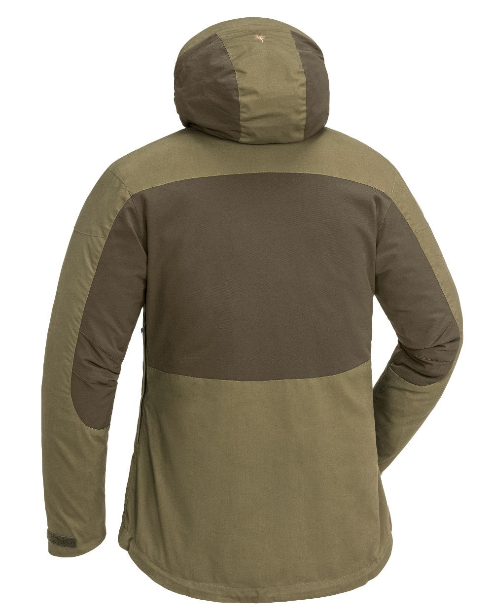 Dark Olive Hunting Olive Coloured Pinewood Womens Finnveden Hybrid Extreme Jacket on white background 