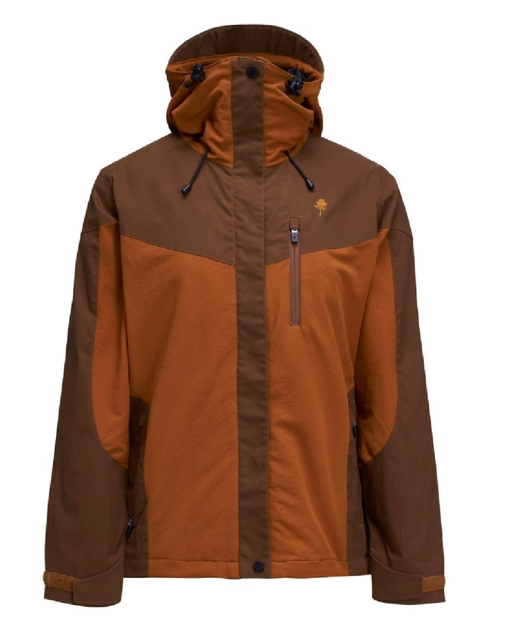 Fudge Nougat Coloured Pinewood Womens Finnveden Hybrid Extreme Jacket on white background 