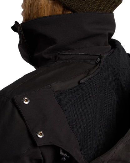 Black Coloured Pinewood Womens Finnveden Hybrid Jacket on white background 