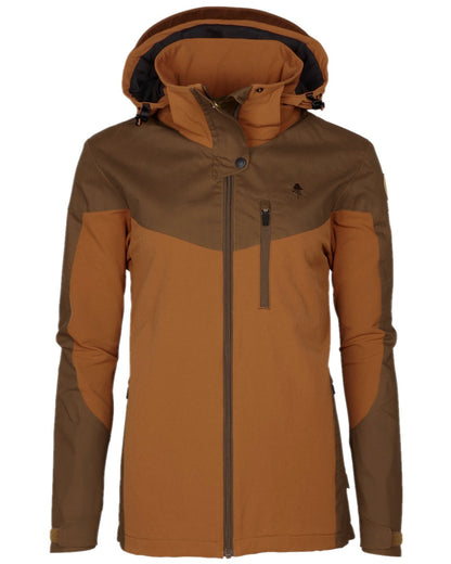 Fudge Nougat Coloured Pinewood Womens Finnveden Hybrid Jacket on white background 