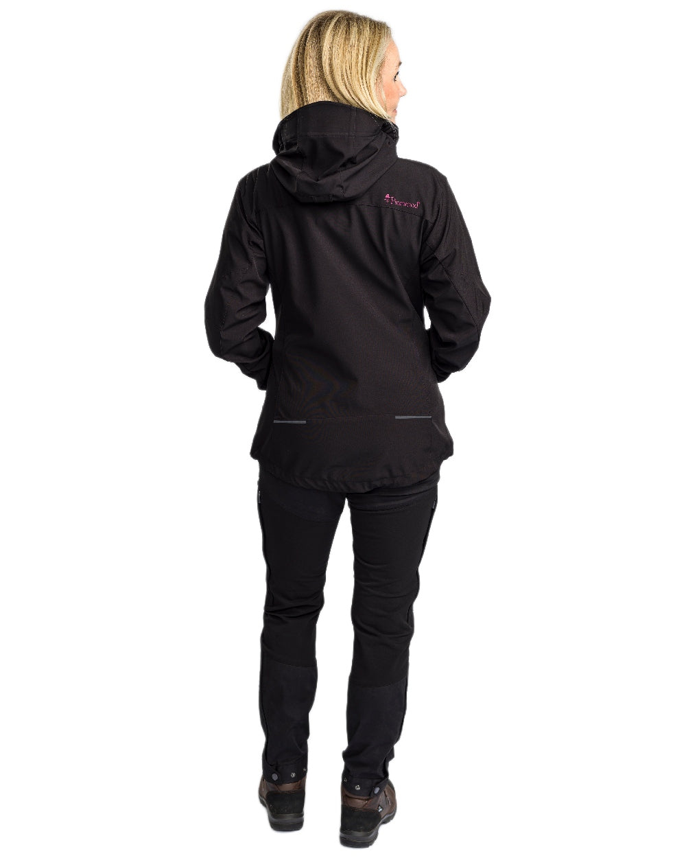 Black Coloured Pinewood Womens Finnveden Hybrid Trousers on white background 