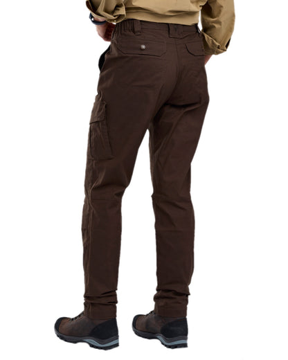 Dark Brown Coloured Pinewood Womens Finnveden Outdoor Trousers on white background 