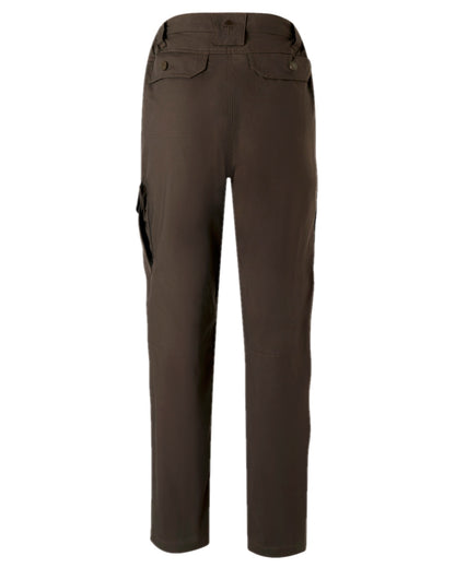 Dark Brown Coloured Pinewood Womens Finnveden Outdoor Trousers on white background 