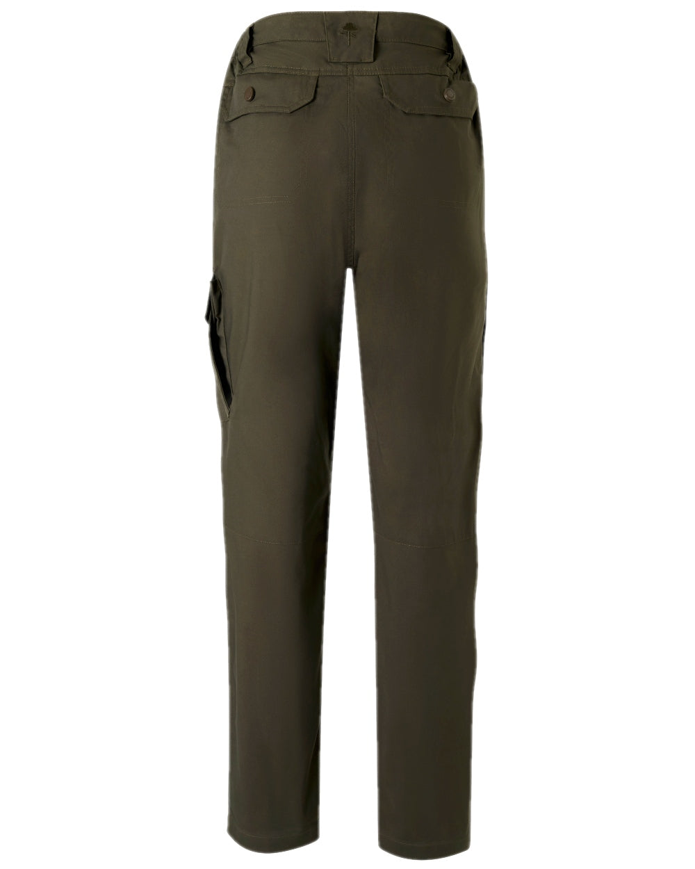 Dark Olive Coloured Pinewood Womens Finnveden Outdoor Trousers on white background 