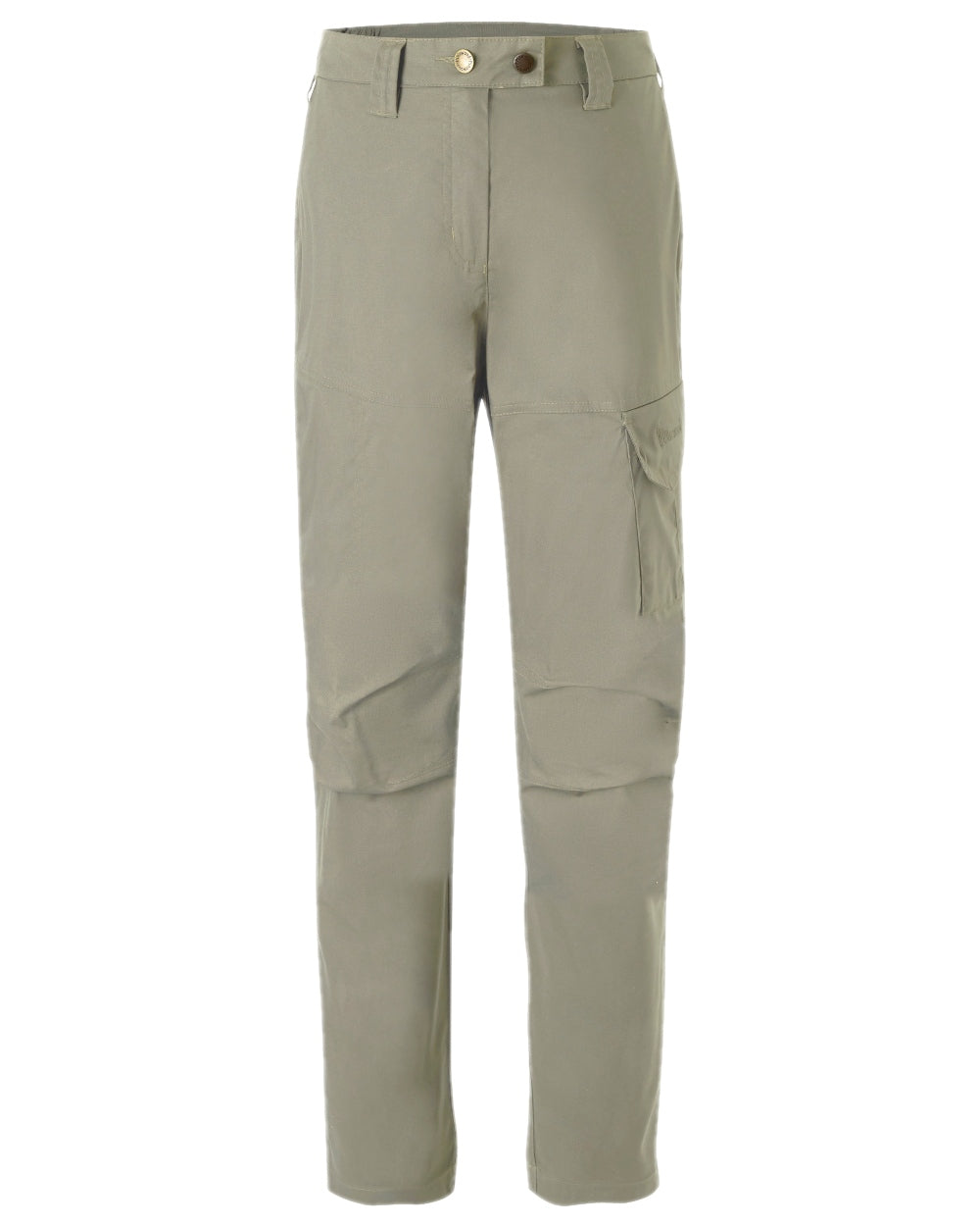 Light Khaki Coloured Pinewood Womens Finnveden Outdoor Trousers on white background 