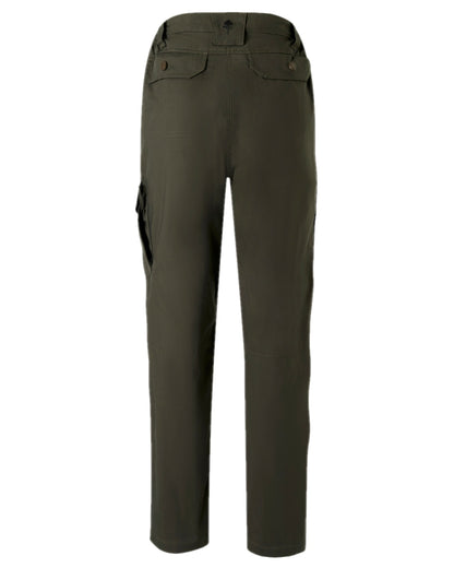 Moss Green Coloured Pinewood Womens Finnveden Outdoor Trousers on white background 