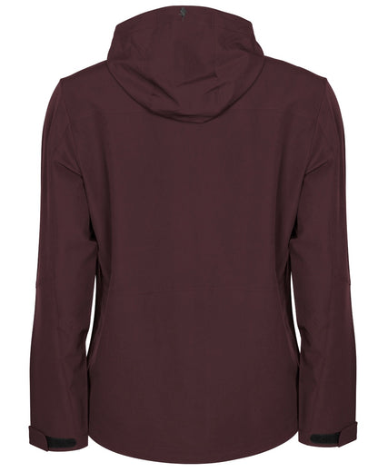 Earth Plum coloured Pinewood Womens Finnveden Trail Stretch Jacket on white background 