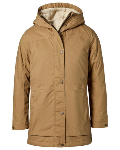 Dark Sandstone coloured Pinewood Womens Finnveden Winter Jacket on white background 