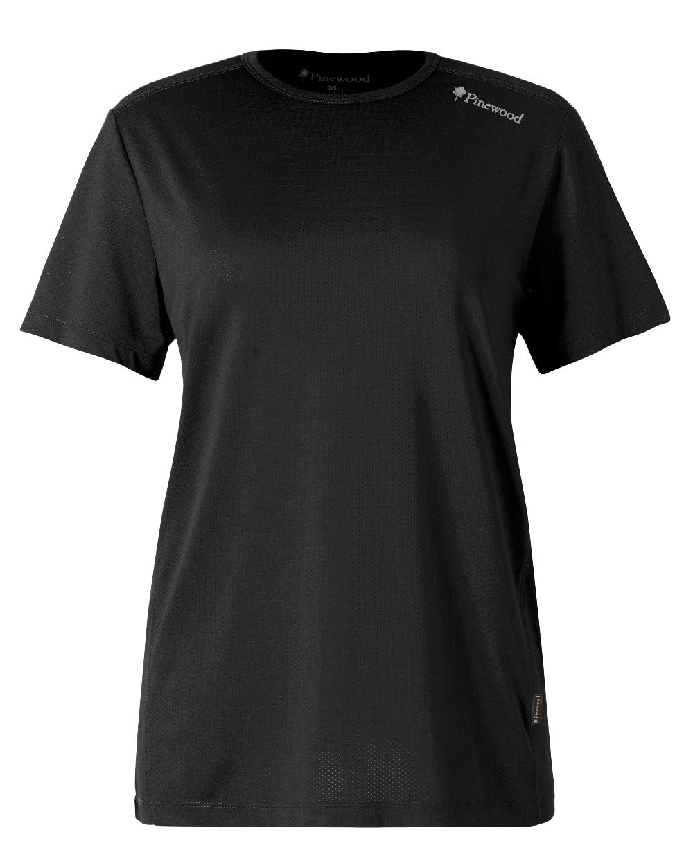 Black coloured Pinewood Womens Function T-Shirt on white background 