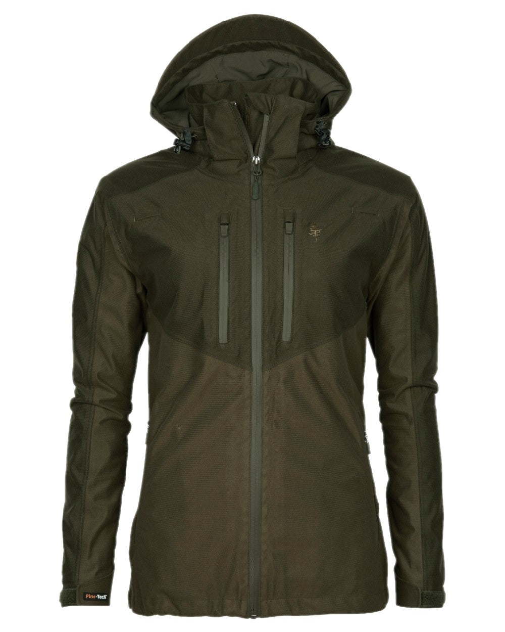 Hunting Brown Suede Brown Coloured Pinewood Womens Furudal Retriever Active Hunting Jacket on white background 
