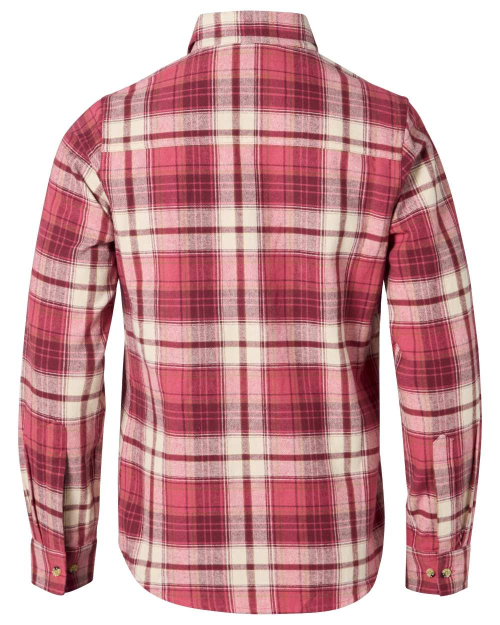 Cherry Pink Off White coloured Pinewood Womens Harjedalen Shirt on white background 