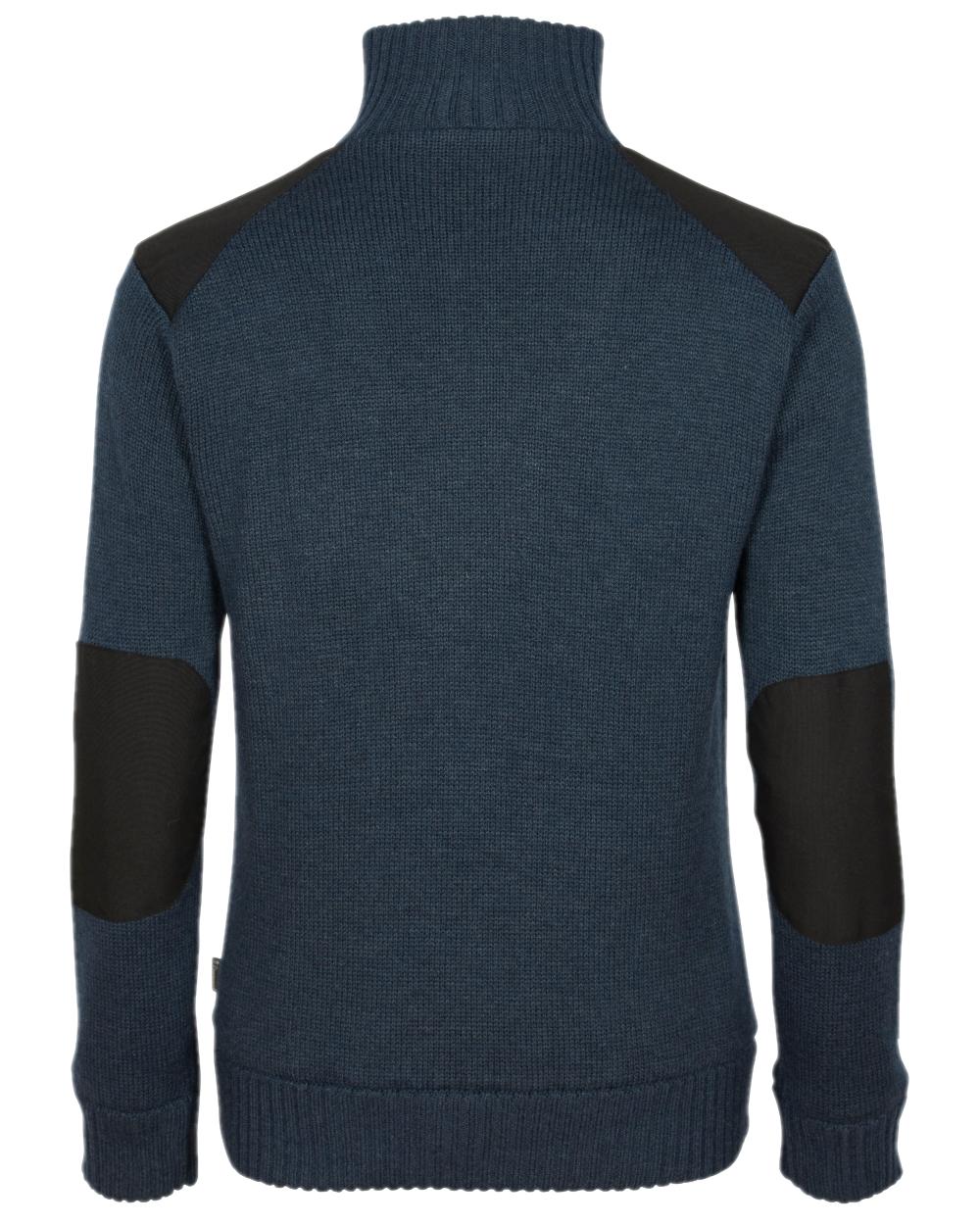 Dark Navy Mel Coloured Pinewood Womens Hurricane Knitted Sweater on white background 