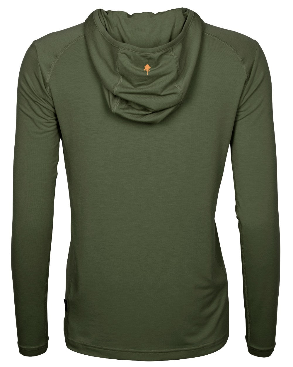 Moss Green coloured Pinewood Womens Insectsafe Function Hoodie on white background 