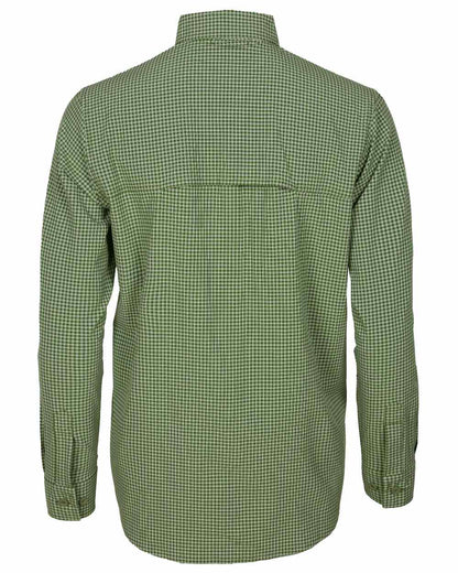 Pine Green Off White coloured Pinewood Womens Insectsafe Shirt on white background 