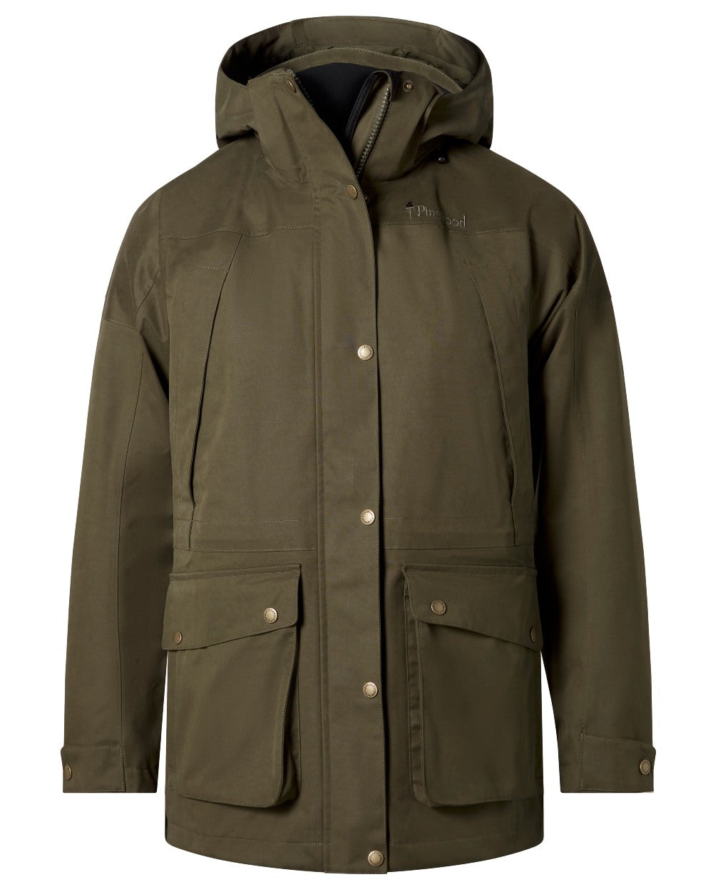 Moss Green coloured Pinewood Womens Nydala Classic 2L Jacket on white background 