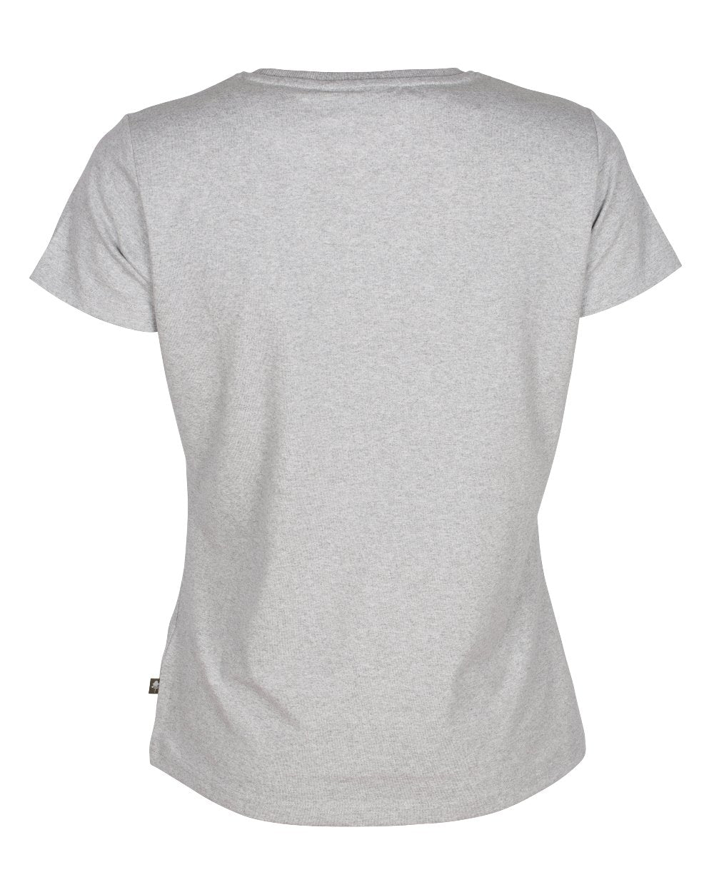 Light Grey Melange coloured Pinewood Womens Outdoor Trekker T-Shirt on white background 